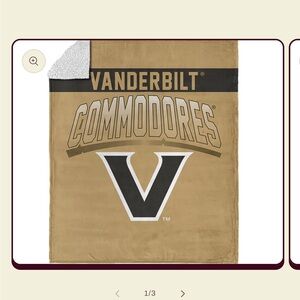 BRAND NEW IN PACKAGE Vanderbilt throw blanket Sherpa 50x60